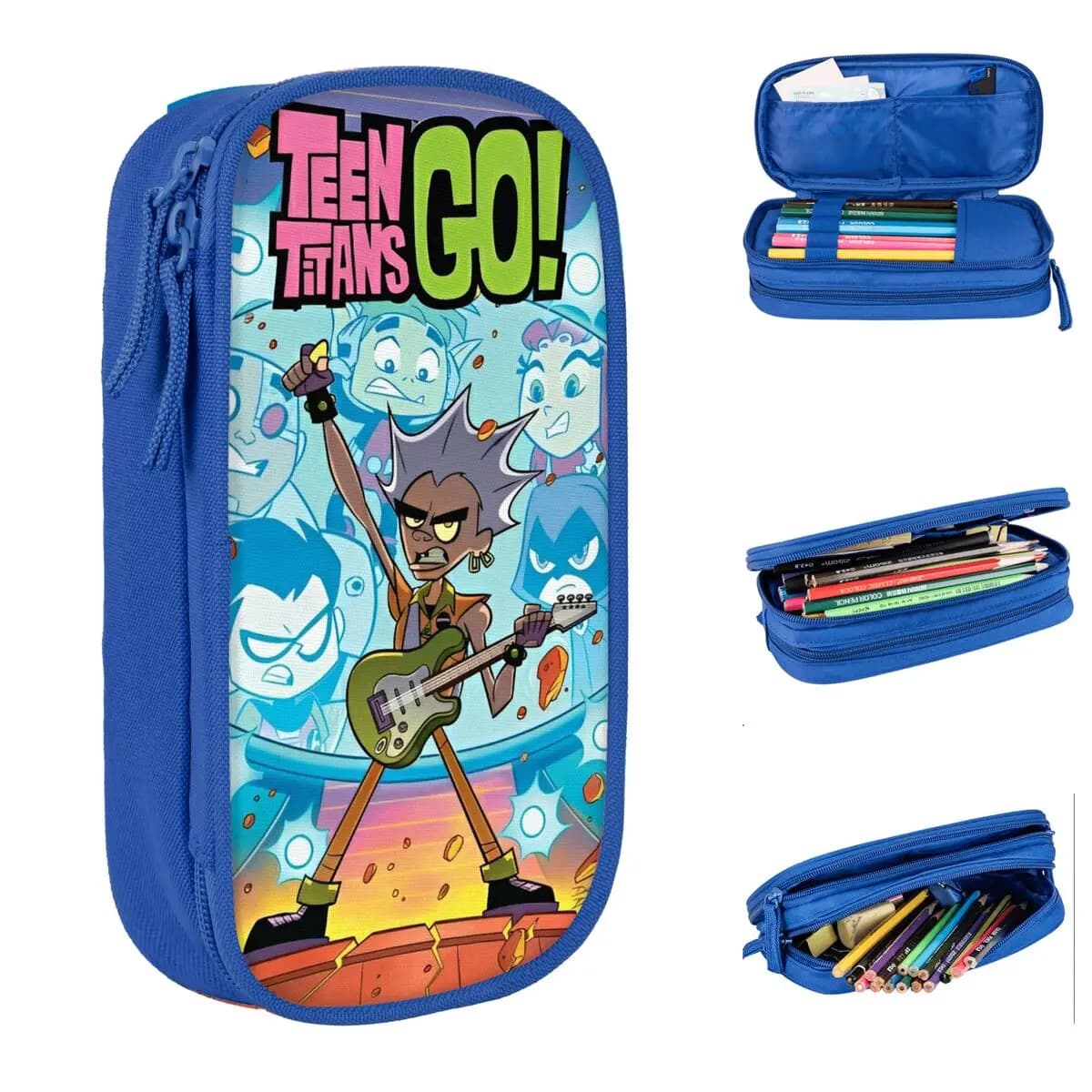 Giochi classici Teen Titans Go Astuccio per matite Astuccio per penne per ragazza Ragazzo Grandi borse portaoggetti Materiale scolastico Regali di cancelleria