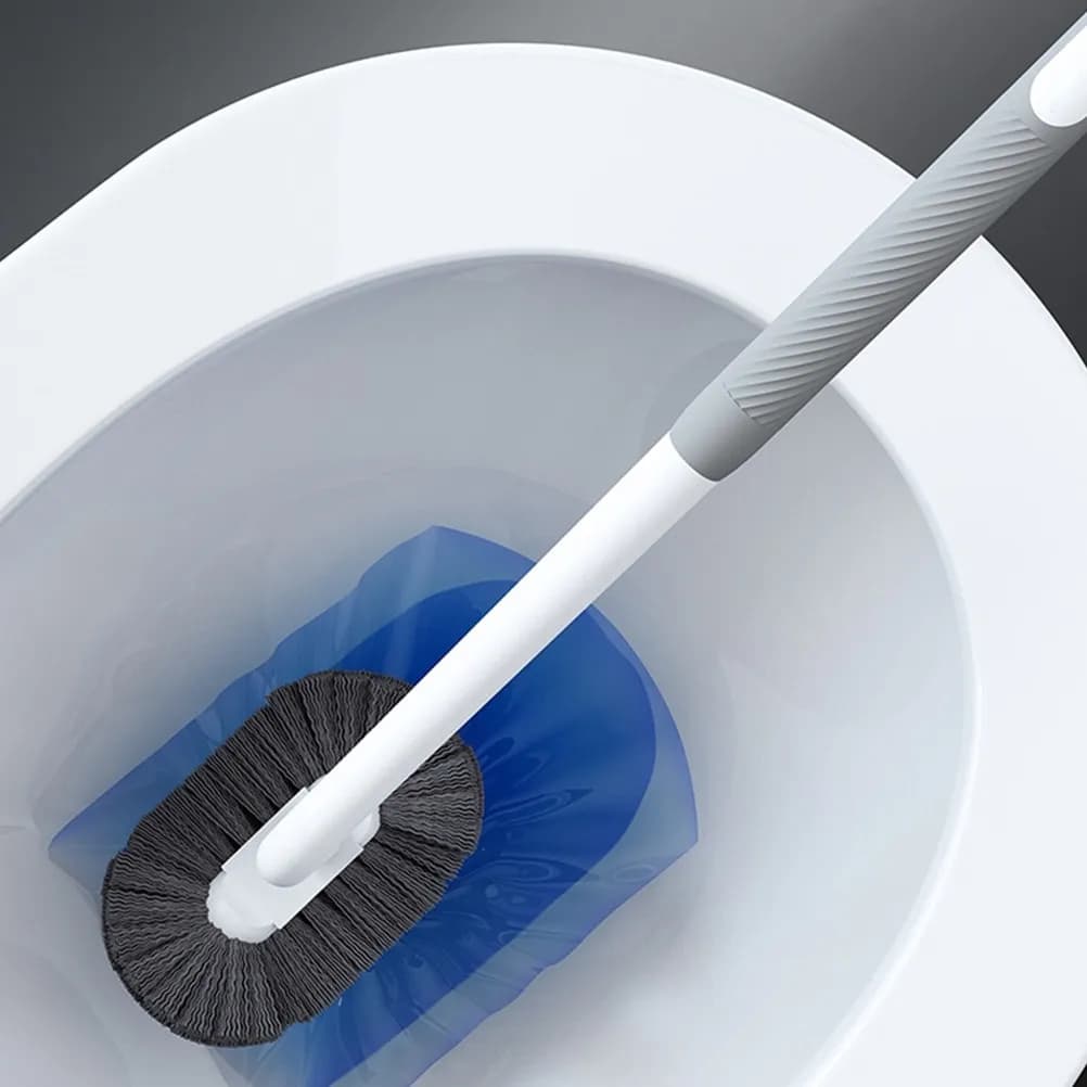 Set di 2 Spazzole per Pulizia WC con Manico Lungo, Setole per Pulizia Profonda, Design Moderno per Bagno, Casa, Hotel, Ufficio