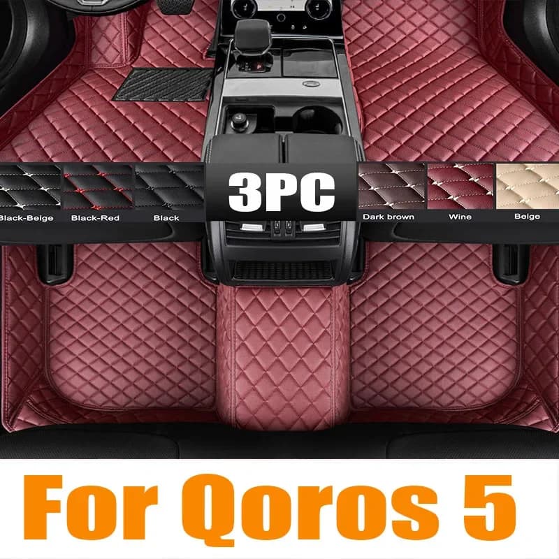 Tappetini per auto personalizzati in TPE originale per Qoros 5 2016 2017 2018 2019 2020 2021 2022 2023 Tappeto impermeabile Accessorio per interni auto
