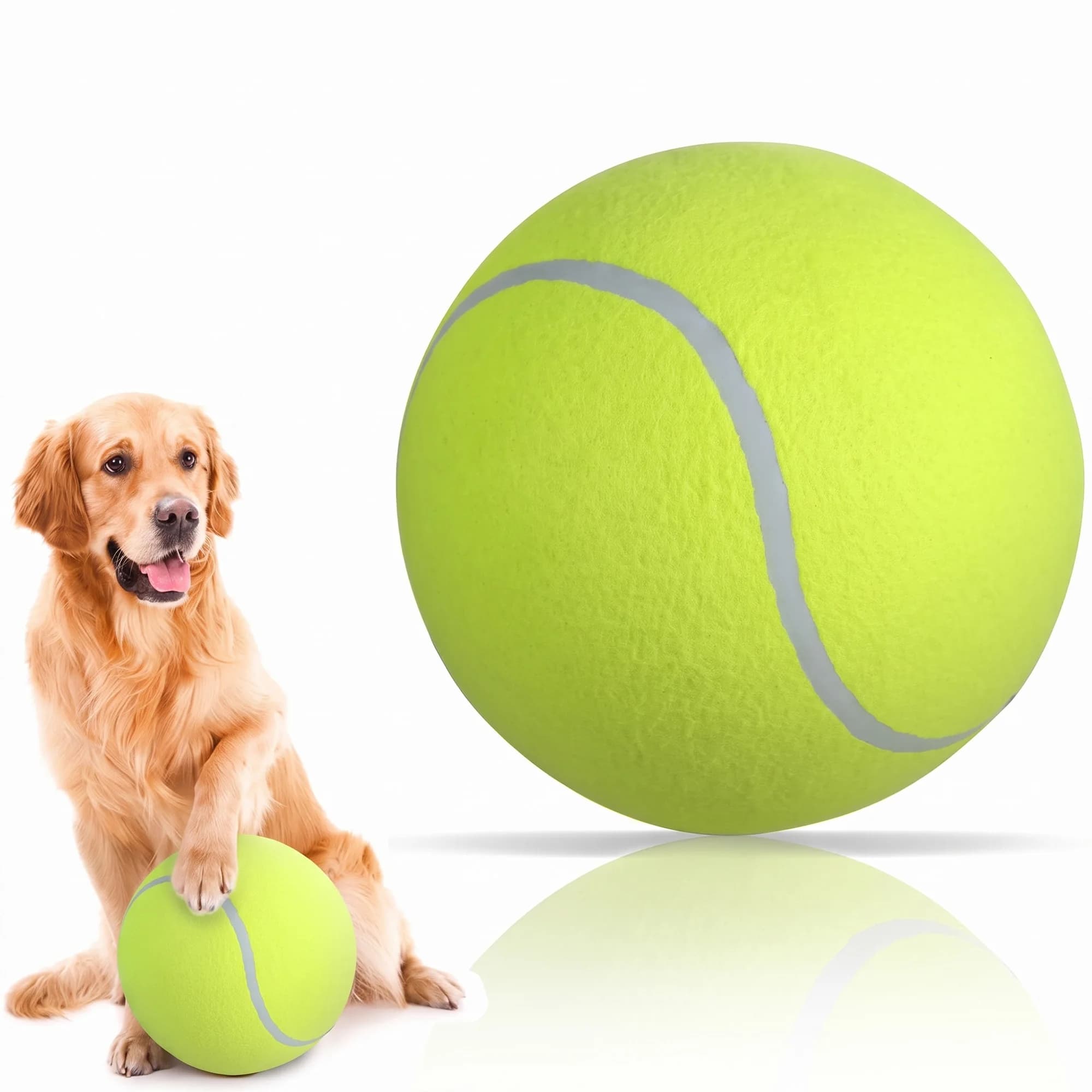 7/8/9.5Inch Dog Tennis Ball Giant Pet Inflatable Toy for Dog Training Ball Tennis Ball with Air Pump Interactive Dog Toys