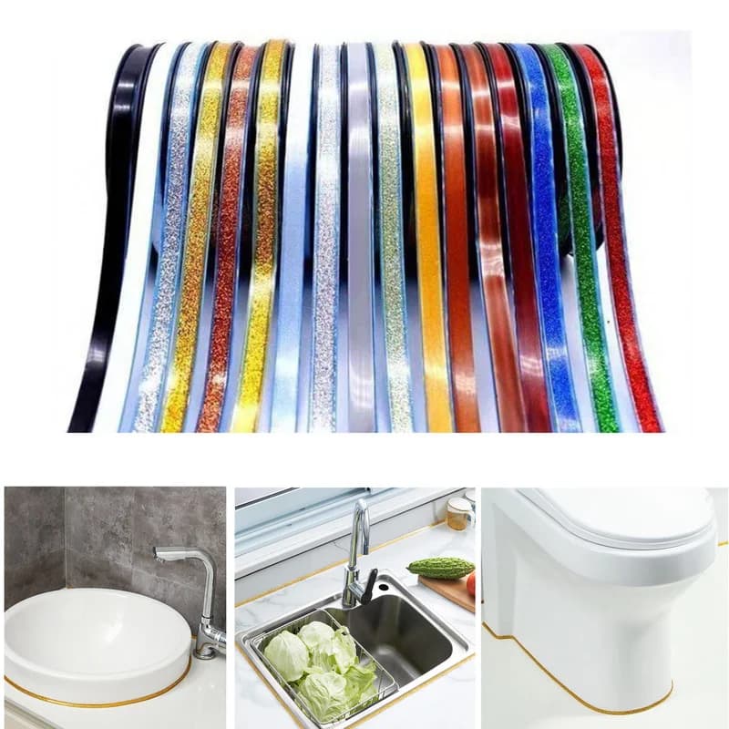 Nastro autoadesivo per piastrelle in ceramica, cucina, bagno, resistente al muffa, impermeabile, bellissimo nastro per cucitura, parete, pavimento, linea Gap, striscia decorativa