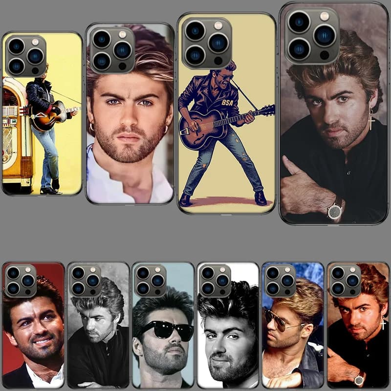 George Michael Phone Case For Iphone 16E 15 Pro 14 Plus 17Air 16 17 Pro Max 12 13 Mini X XS XR 7 8 SE2020 Capa Cute Cover TPU Cl
