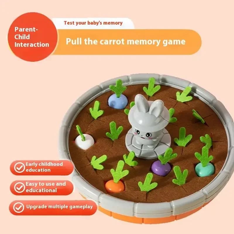 1 Set Montessori Toddler Baby Pull Out Radish Toys Memory Sorting Fine Motor Skills Education Fun Carrot Harvest Desk Game