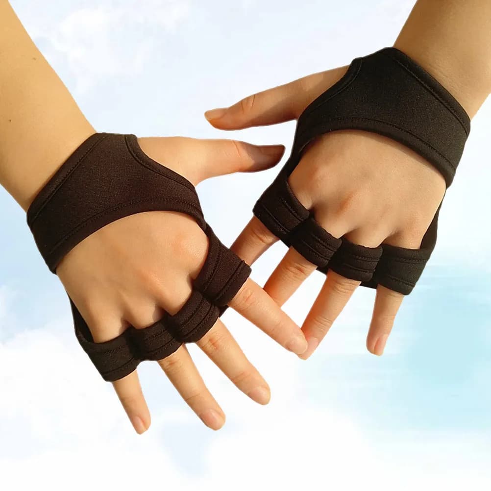 Guanti da Palestra in Silicone Antiscivolo per Sollevamento Pesi e Cross Training, Unisex, Traspiranti e Senza Dita