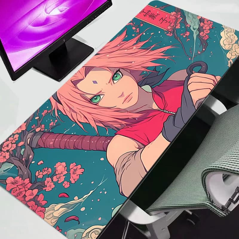 Tappetino per Mouse Naruto per Gamer, Grande Tappetino da Gioco Esteso per Computer, Tappetino da Scrivania in Gomma Durevole per Tastiera, Tappeto Max XXL Anime