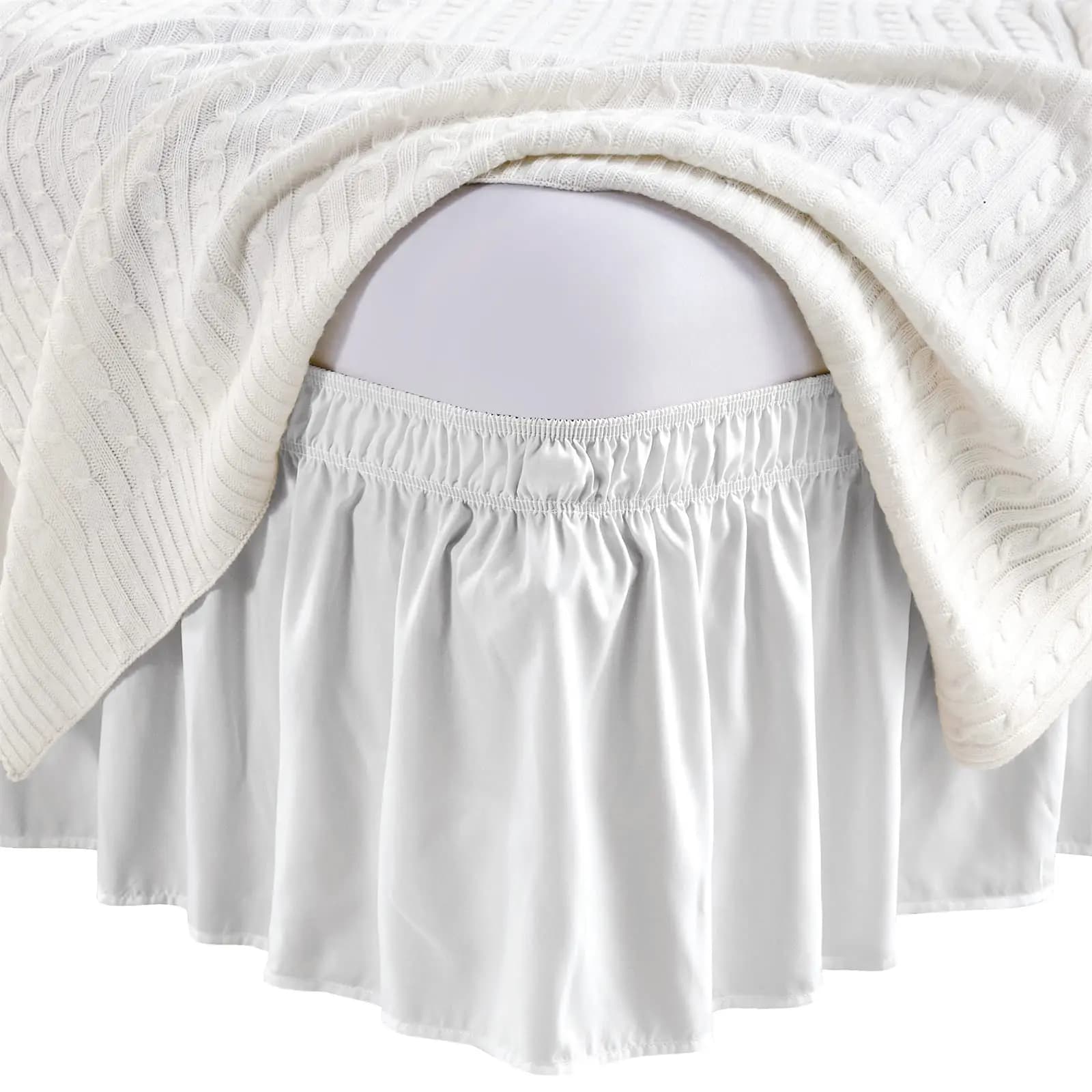 Elastic Seat Cover with Volant, Soft and Comfortable, Wrap, Resistant to Changing, No Visible Surface, Bed Protection