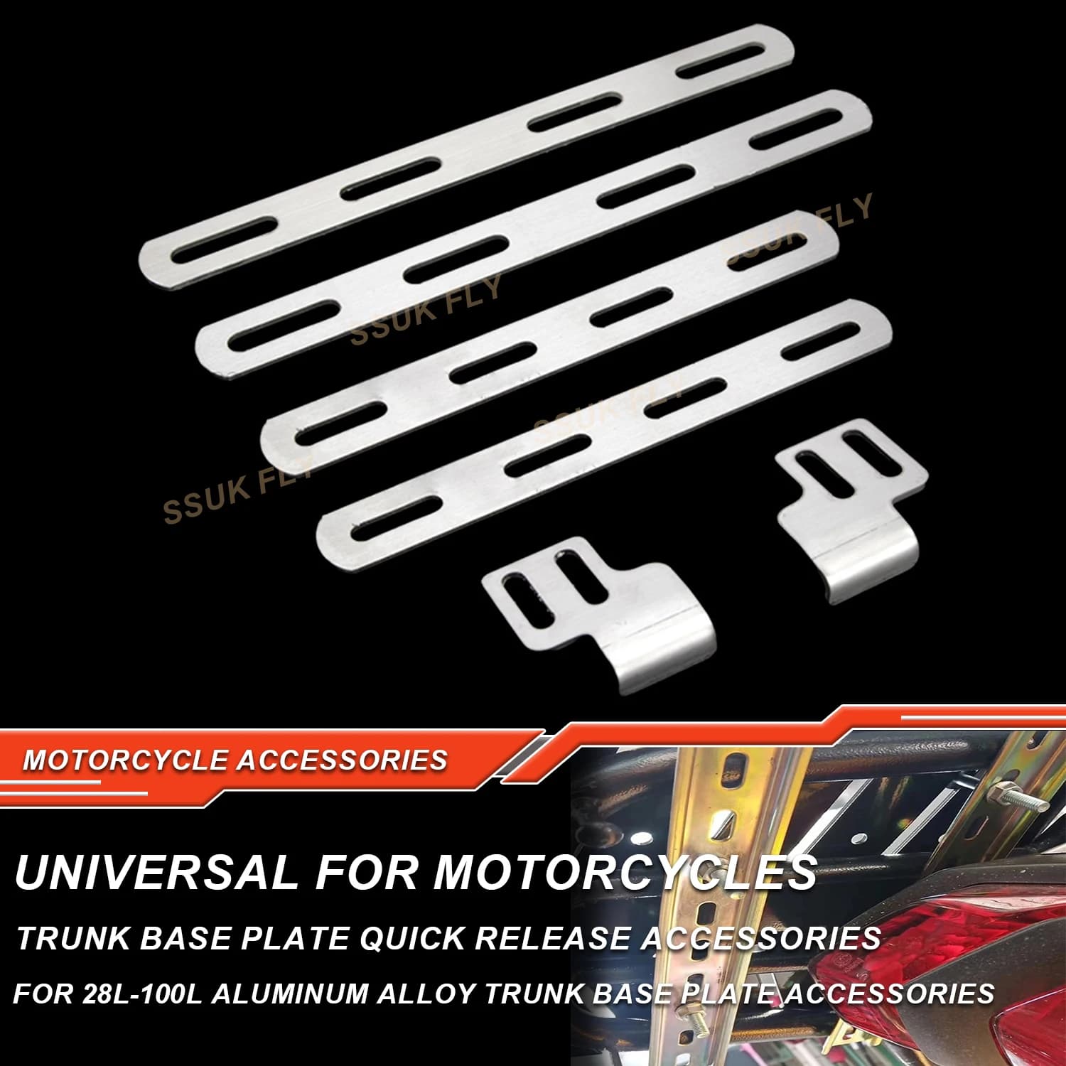 Universale moto 28L-100L coda superiore scatola bagagliaio valigia vite distanziali bulloni Set piastra di Base inferiore staffa di montaggio gancio