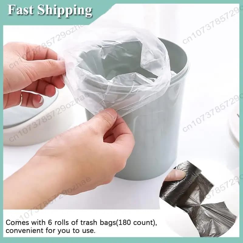 -A01R Mini pattumiera da tavolo con coperchio a battente, blu + verde + rosa, plastica, 3 colori