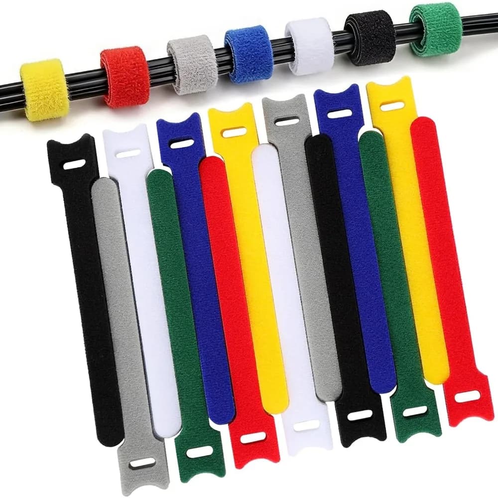 6 inch Reusable Cable Ties for Computer, Gaming and Home Office Cable Management