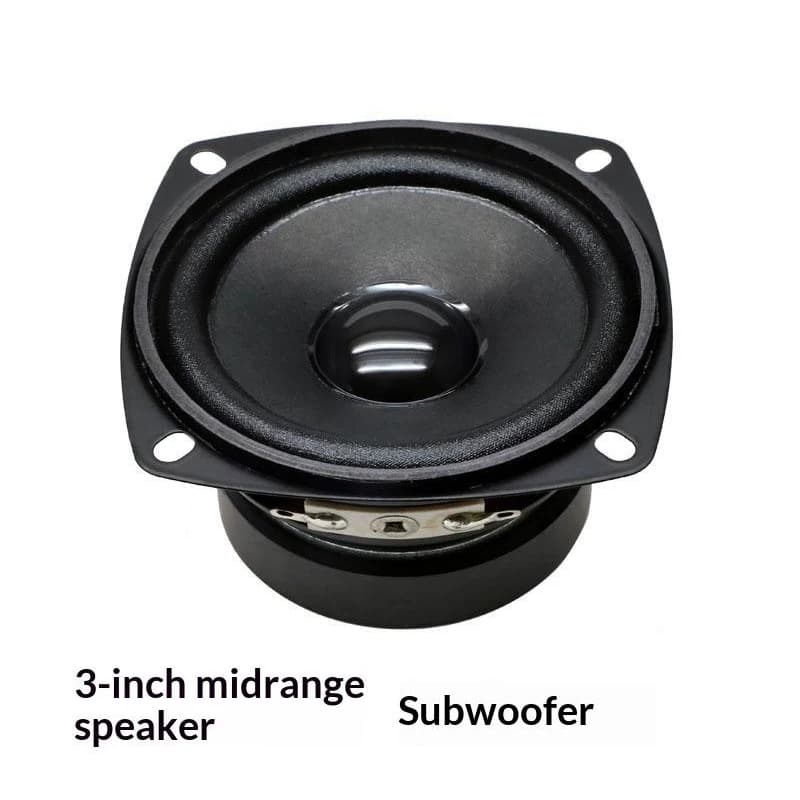 3 Inch Subwoofer Speaker 78MM 4 15W Convex Cap Bass Square Woofer Dual Magnetic Speaker DIY Bookshelf Home Speakers