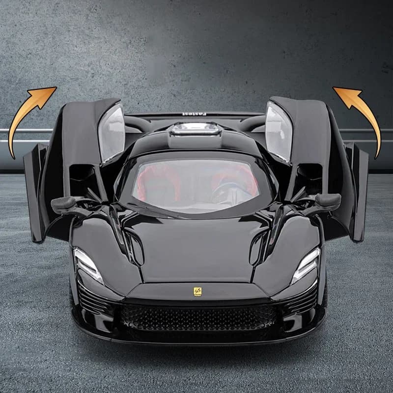 1:22 SP3 Daytona Modello di auto sportiva in lega Fonde sotto pressione Veicoli da corsa in metallo Modello di auto Simulazione Suono Luce Collezione Giocattolo per bambini Regalo