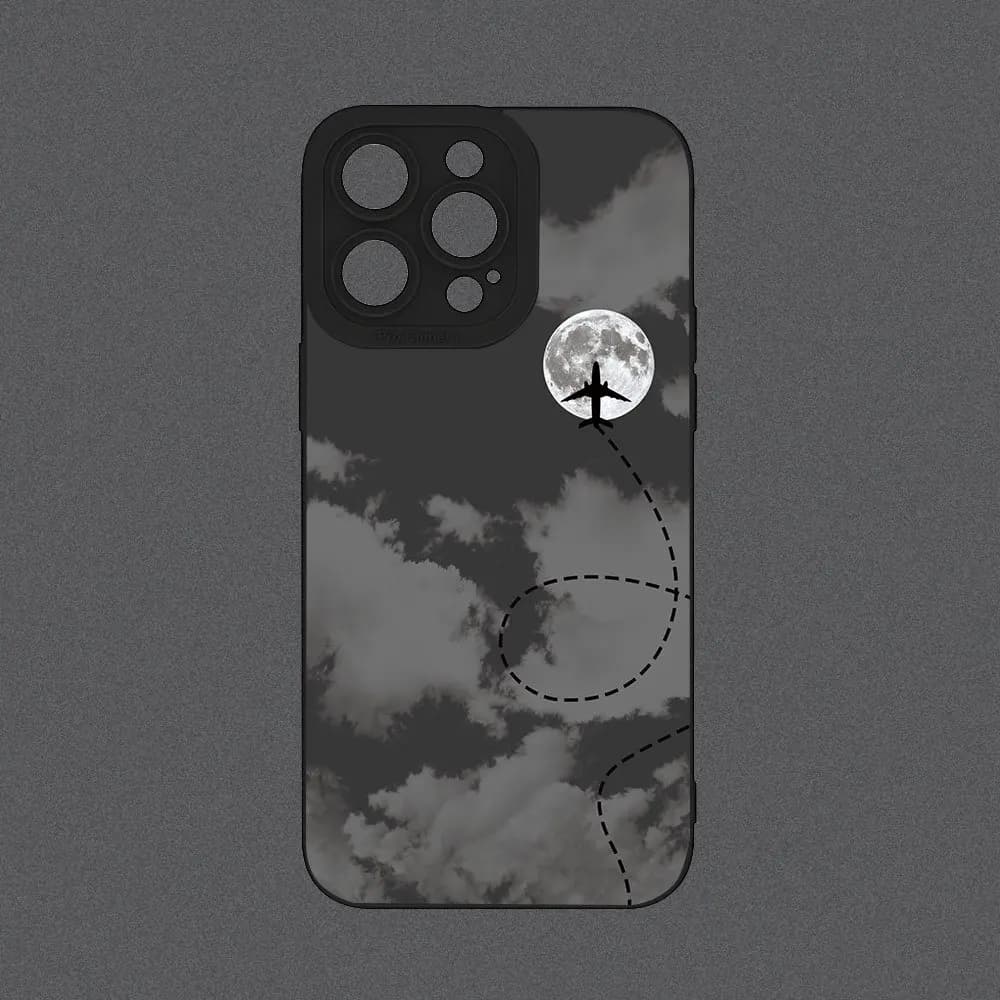 Night Sky Airplane Cartoon Creative Funny Pattern Phone Case Suitable for iPhone 17 16 15 14 13 12 11 Pro/Max/Plus Anti Drop