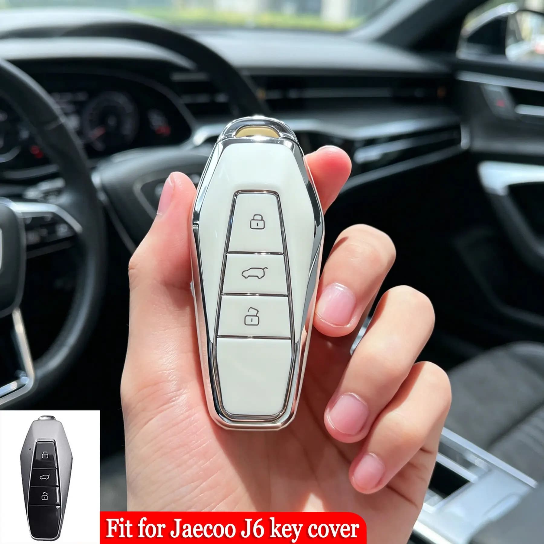 Soft TPU Car Key Cover Case For Jaecoo 6 ev 2024-2025 J6 Jaecoo6 EQ7 iCar 03 Keychain Holder Wallet Fob Accessories