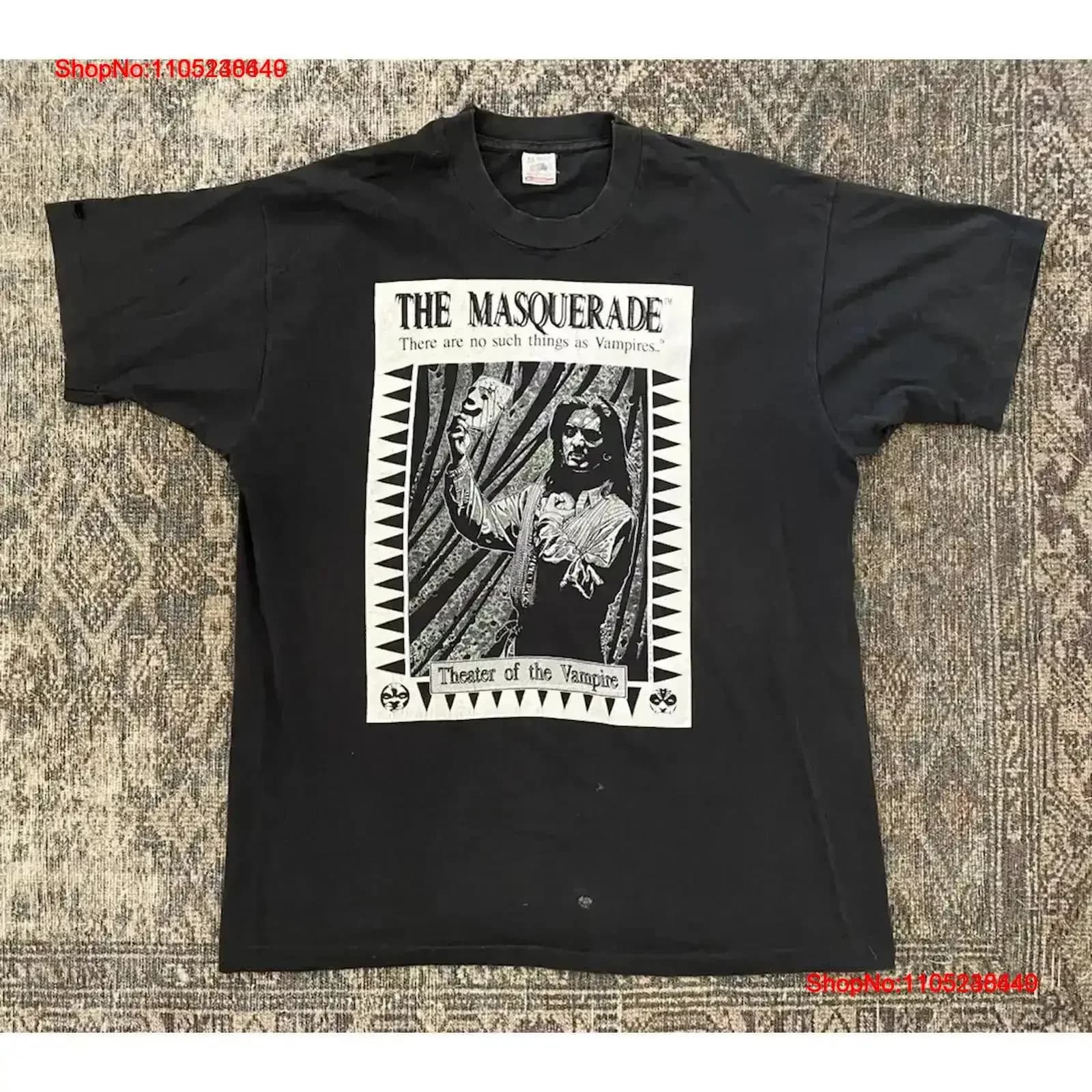 Vintage Rare Vampire The Masquerade 1991 White Wolf Fashion Victim T Shirt XL Washed designer clothes Casual vintage Washed
