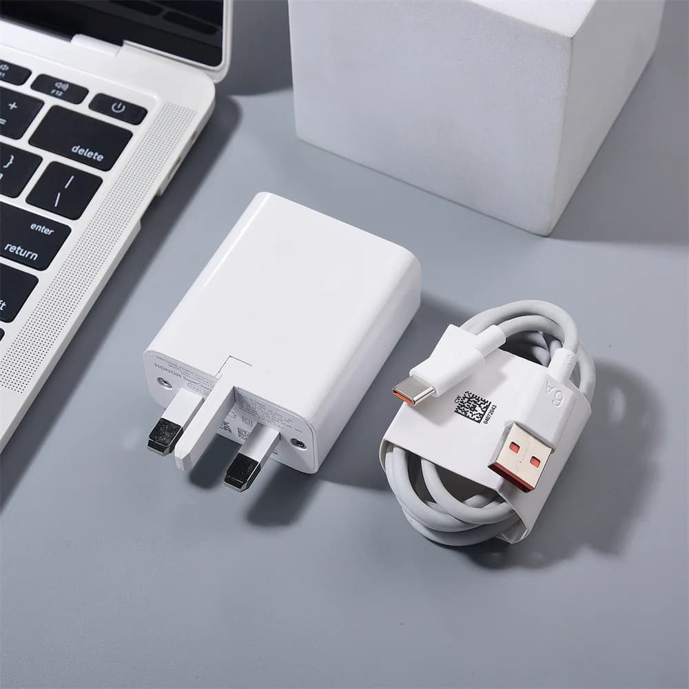 Adattatore di sovralarge UK da 66 W Spina di ricarica rapida per Honor 200 100 X50 X20 X30 X40 GT Magic 7 Lite 6 5 Pro V3 V4 X9C 1 M Cavo USB C