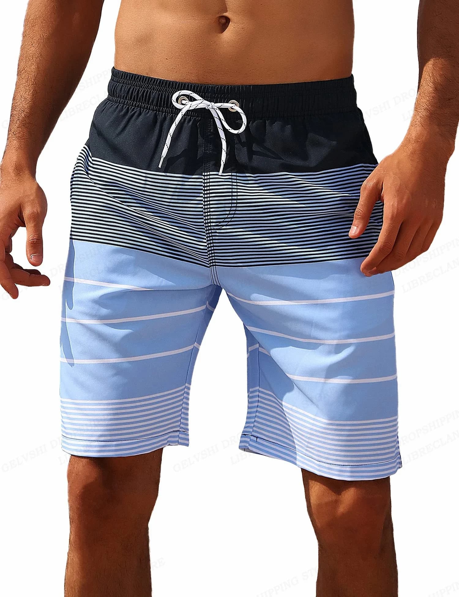 Costume da Bagno Uomo ad Asciugatura Rapida, Pantaloncini da Surf Traspiranti con Coulisse e Tasche, per Spiaggia ed Estate, Taglie fino a 5XL
