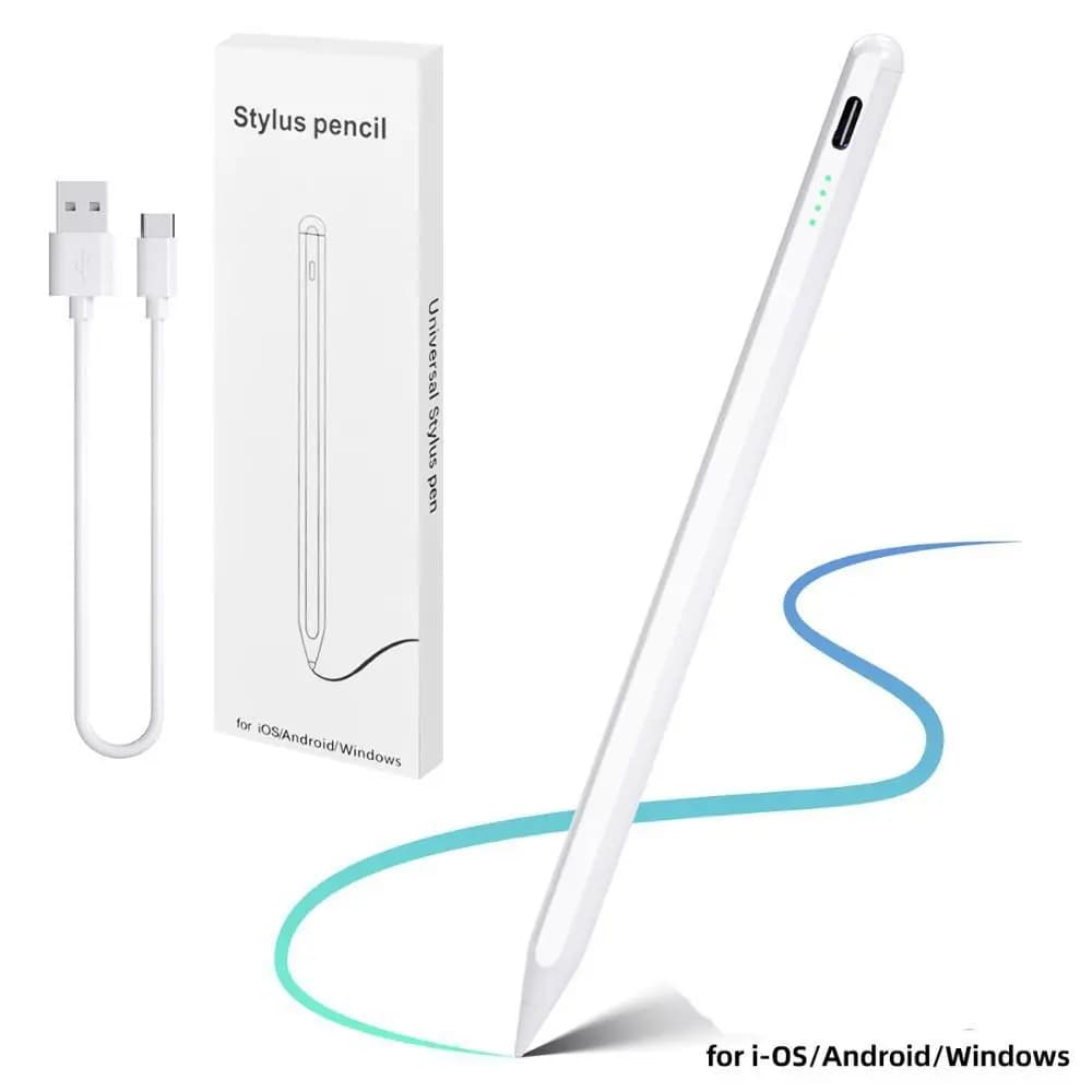 Universal Active Stylus Pen Rechargeable Mobile Phone Tablet Touch Pen Drawing Colorful Capacitive Stylus for Android/iOS