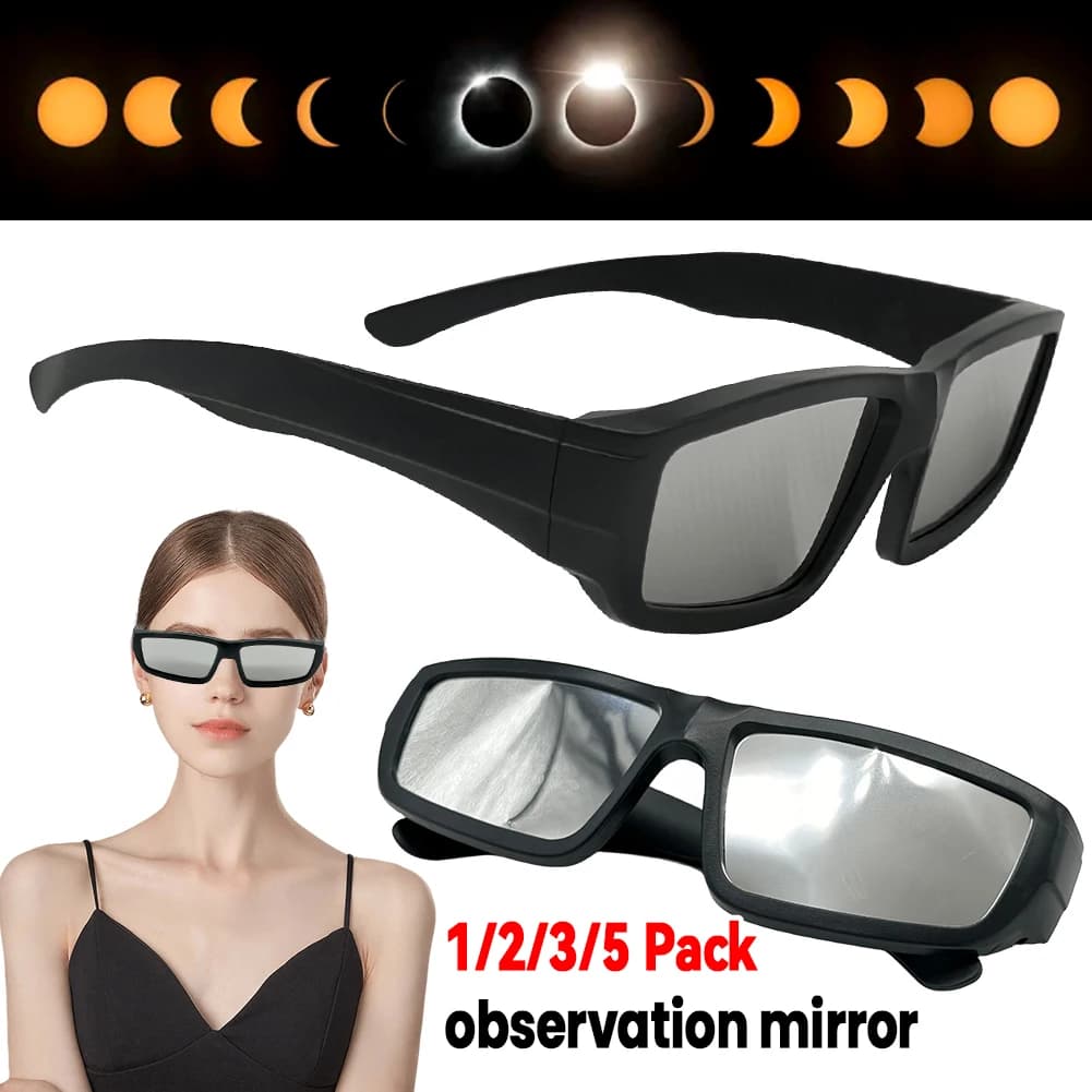 10-1PCS Solar Eclipse Glasses Safety Sun Viewing Paper Glasses ISO 12312-2:2015 Certified AAS Approved Safe Shades Direct Glasse