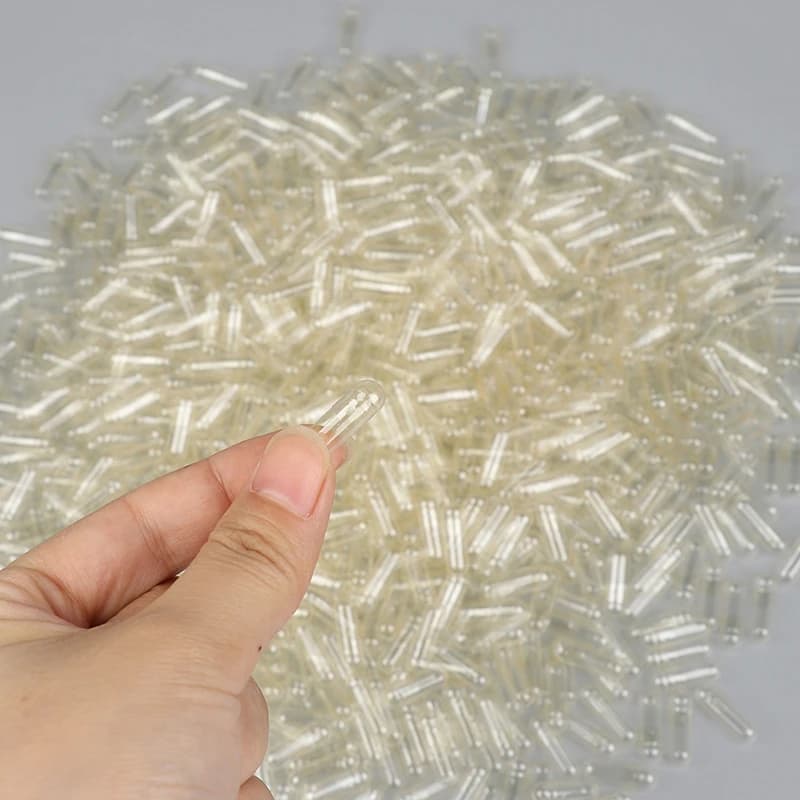 1000Pcs capsula di gelatina dura vuota capsula di medicina 1 # Gel trasparente medicina pillola vitamine capsula di pillola vuota portapillole vuoto