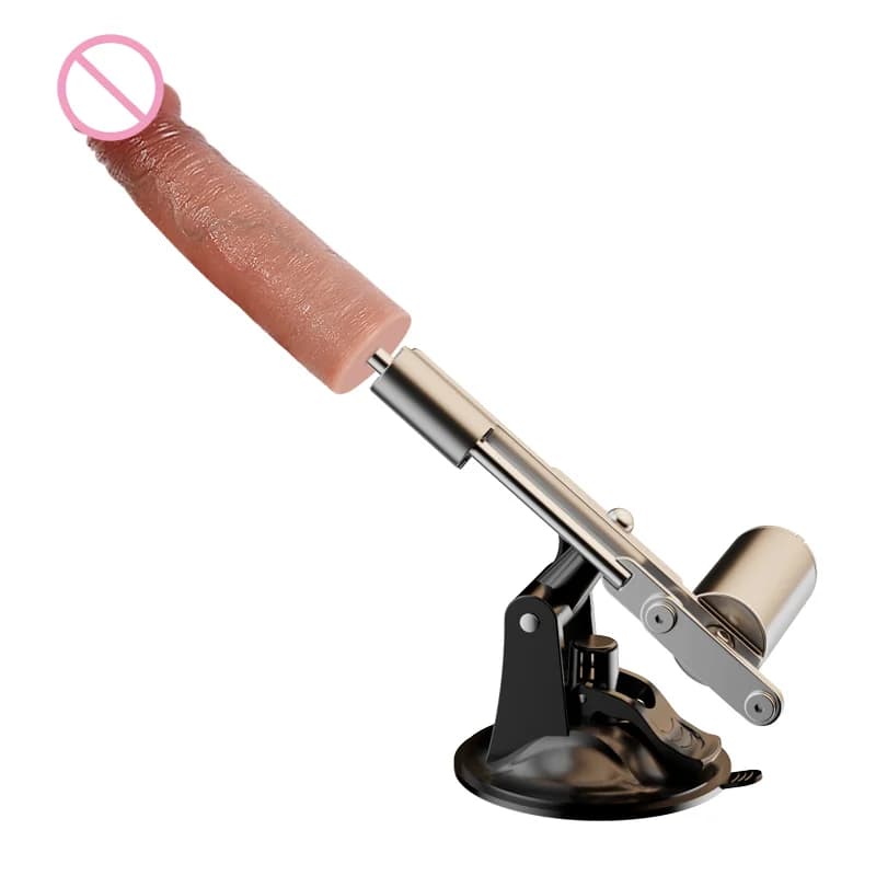 Giocattolo del sesso per coppia adulta telescopico azionato dalla macchina del sesso automatica ad alta spinta con pistola per pompa per masturbazione a velocità regolabile con grande dildo
