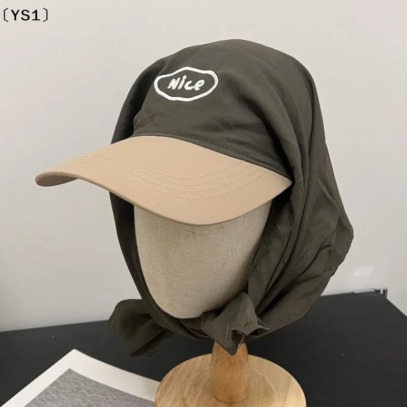 〔YS1〕1Pcs Spring Summer Casual Sport Cap Adult Bandana Baseball Cap For Woman Men Outdoor Visor Hat With Adjust Headscarf