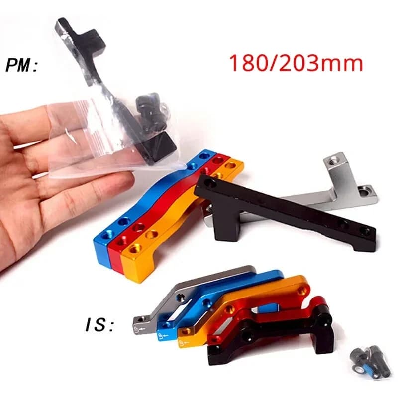 Rotori freno a disco bici MTB anteriore posteriore 180mm 203mm IS/PM adattatore pinza in lega di alluminio post mount adattatore accessori per bicicletta