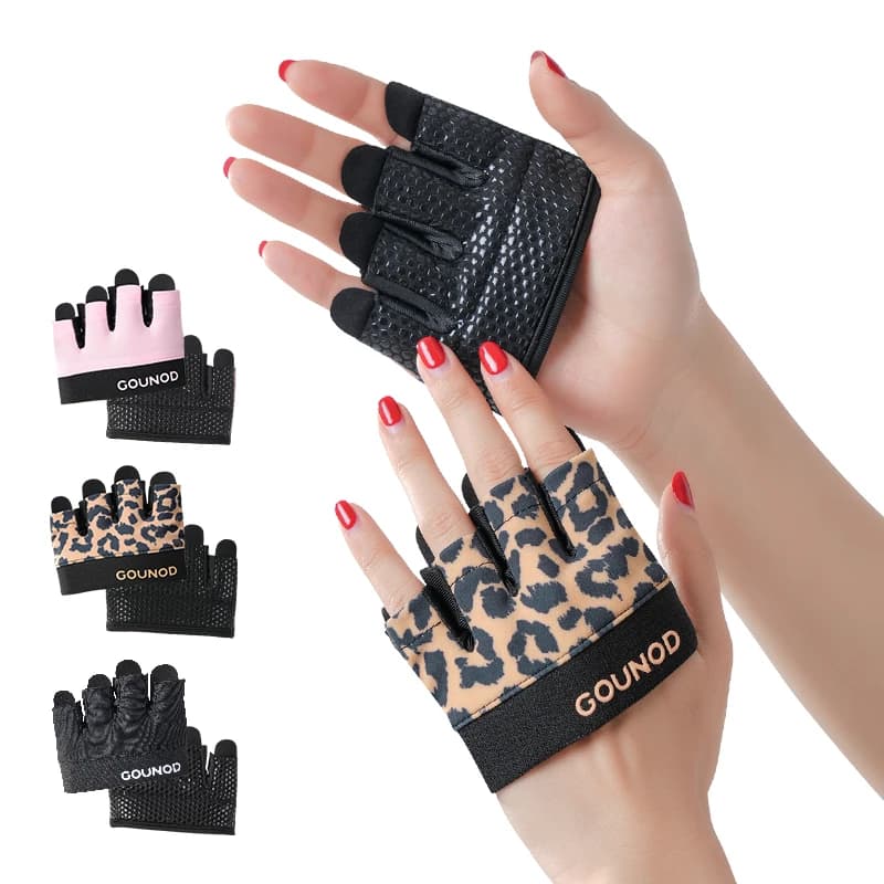 Half Finger Cycling Gloves, Breathable Anti-Slip Palm Pad Gloves for Men Women, Gym Fitness Bike Sport Training
