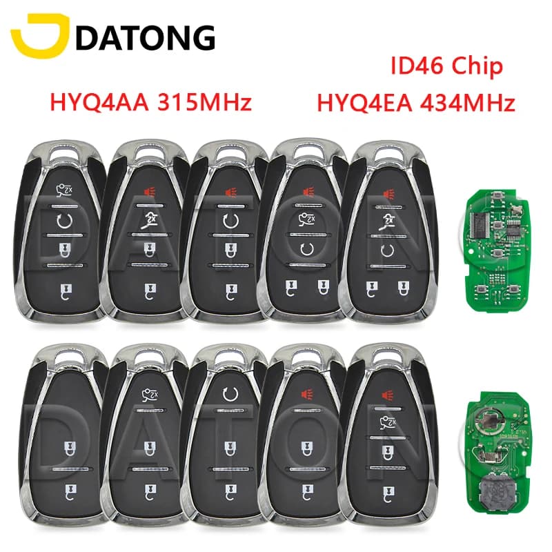 Chiave telecomando per auto Datong World per Chevrolet Cruze Malibu Spark Equinox 2016-2020 HYQ4EA con Transponder ID46Chip originale