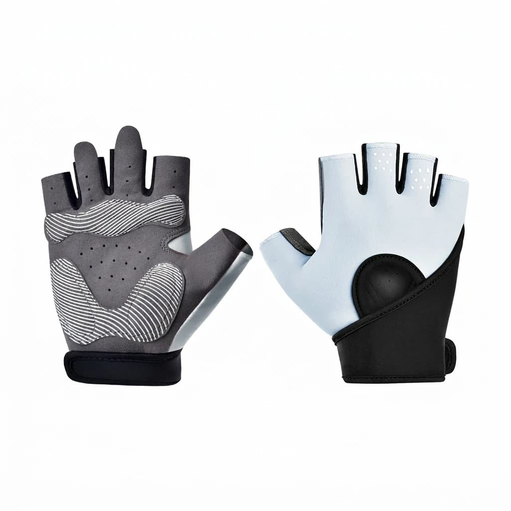 Guanti da Allenamento Unisex, Guanti da Palestra Traspiranti a Mezze Dita con Fascia da Polso, Guanti Sportivi Antiscivolo e Ammortizzanti per Uomini e Donne