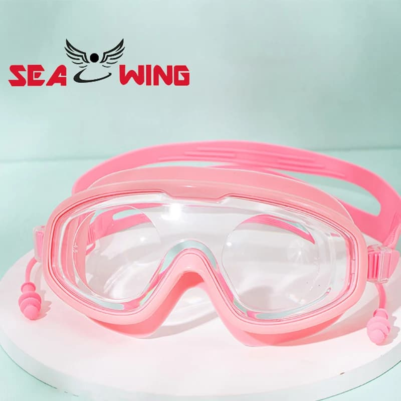 Adult swimwear with large frame, high-definition silicone swimming glasses for electrolytic colored myopia