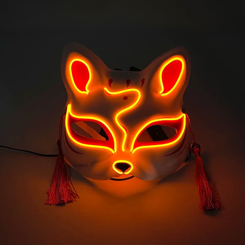 10 colori scelta luminosa Sexy Cat Face Mask Festival Party Decoractive Led Light Mask per donne adulte bambini che si illuminano al buio