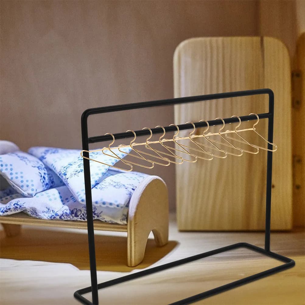 Set di Mini Appendiabiti in Metallo, Elegante Espositore per Vestiti, Accessori per Arredamento Camera