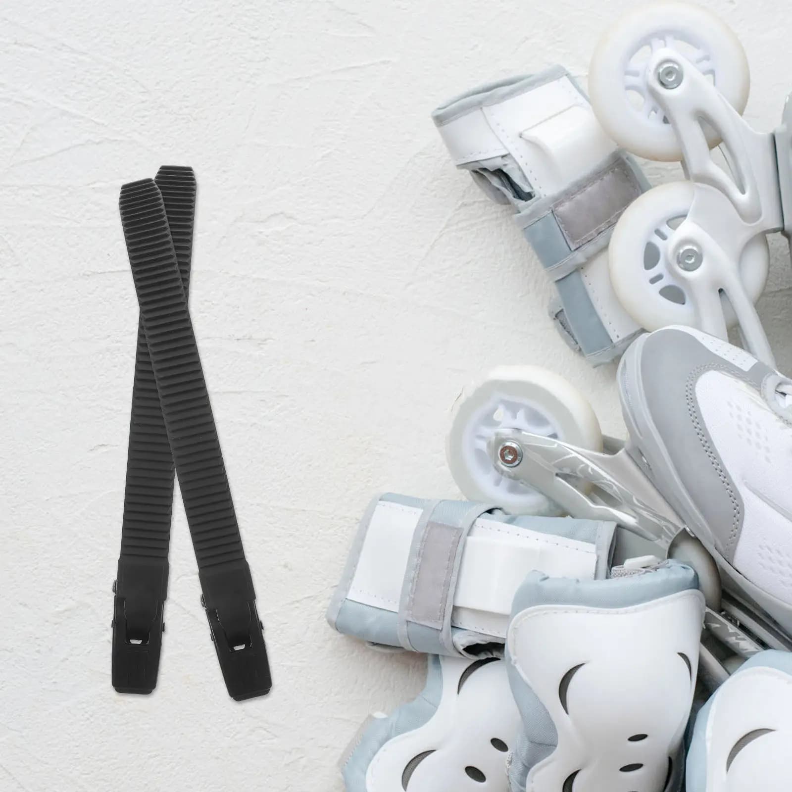 2 set di cinturini con fibbia per pattini a rotelle, sostituibili, per scarpe da pattinaggio su ghiaccio, accessori universali per pattini, cinturino con fibbia per pattini da ghiaccio