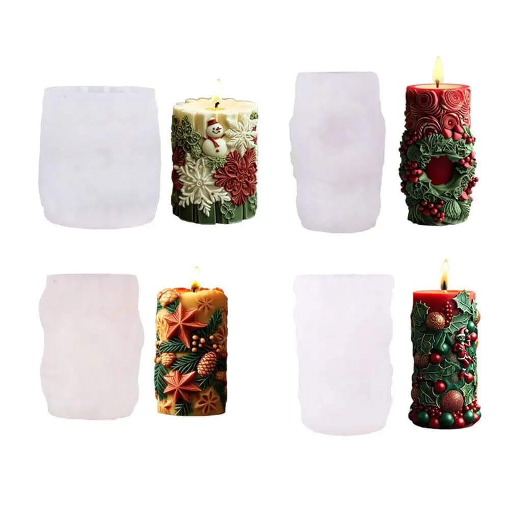 Di Natale Turchia Cilindro Candela Stampo In Silicone Ringraziamento Fatto A Mano FAI DA TE Candela di Gesso Turchia Sapone Stampi Stampo Aromaterapia H4U2