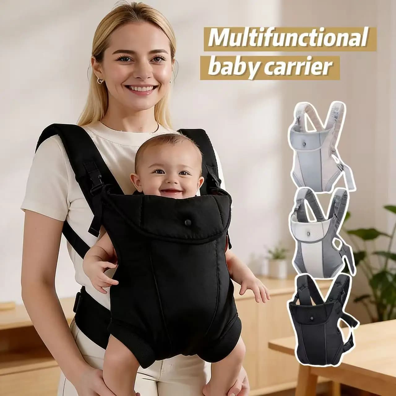 Marsupio per neonati in rete traspirante, 1 pezzo, multifunzionale, portatile e staccabile, ergonomico, facilita alle mamme il trasporto dei neonati