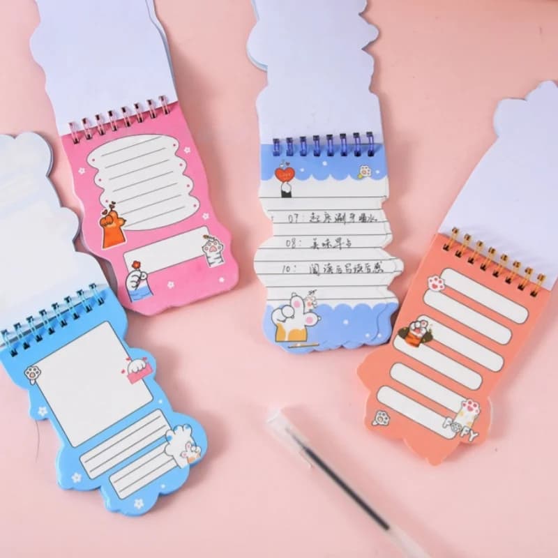 12pcs/lot Kawaii Cat Paw Coil Notebook Cute Portable Note Book Diary Planner Stationery School Supplies