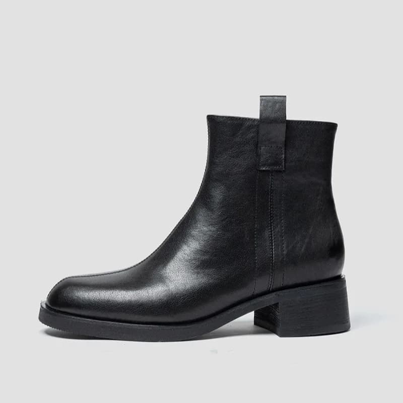 Stivaletti neri in vera pelle moda concisa Scarpe da uomo Stivali Chelsea formali da lavoro casual con altezza alta crescente da uomo