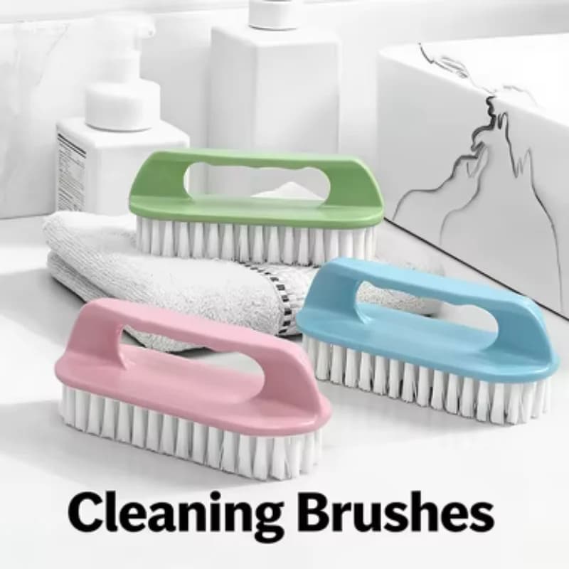 Spazzola per bucato in plastica per uso domestico, spazzola per la pulizia, spazzola multifunzionale con setole rigide per lavabo, spazzola per scarpe, spazzola per vestiti per uso domestico