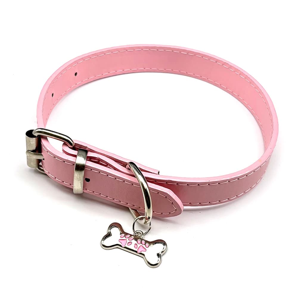 Collana Choker Harajuku per Donne, Ciondolo in Lega, Collare in Pelle PU Rosa, Gioiello a Forma di Zampa di Cane o Gatto, Regalo