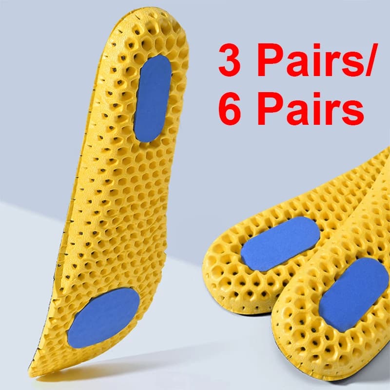 3 pairs/6 sunny pairs of memory foam for shoes sole mesh deodorant pillow breathable racing sunshine for feet
