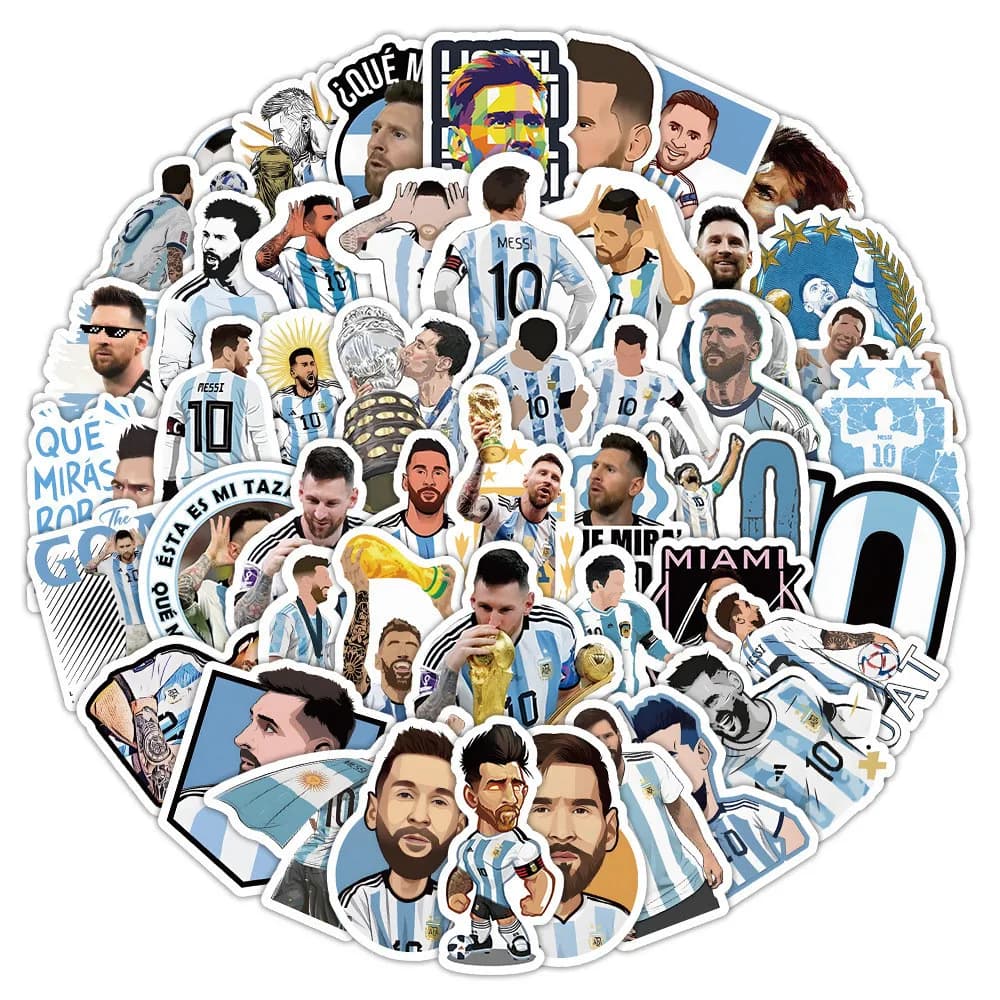 50 pieces waterproof football stickers for helmet bicycle hand descaling case LanLanStickersWorld