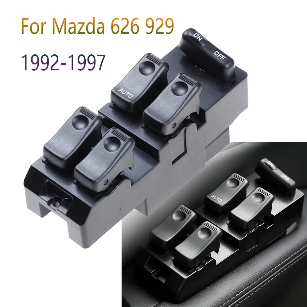 Interruttore alzacristallo elettrico per Mazda 626 929 1992-1997 Lato anteriore sinistro Sollevatore di vetro elettrico Pulsante di controllo di ricambio Accessori auto