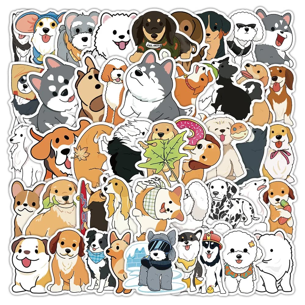 52/104 adesivi con animali dei cartoni animati, disegni creativi disegnati a mano, decorazioni fai da te, adesivi per quaderni e cancelleria
