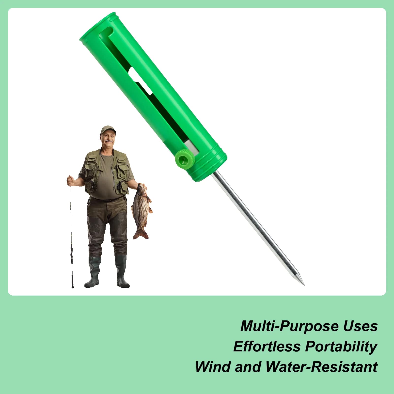 Portacanna da pesca per banca Portacanna da pesca portatile Supporto telescopico regolabile Supporto portatile Accessori per pesci