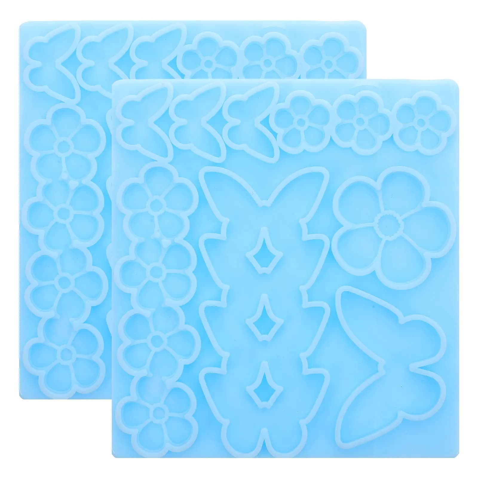2 Pezzi Stampo in Silicone a Forma di Farfalla per Creazione di Gioielli in Resina, Accessori per Capelli, Fai da Te, Artigianato, Forniture per Arte in Resina Epossidica, Accessori per Festival, Colata