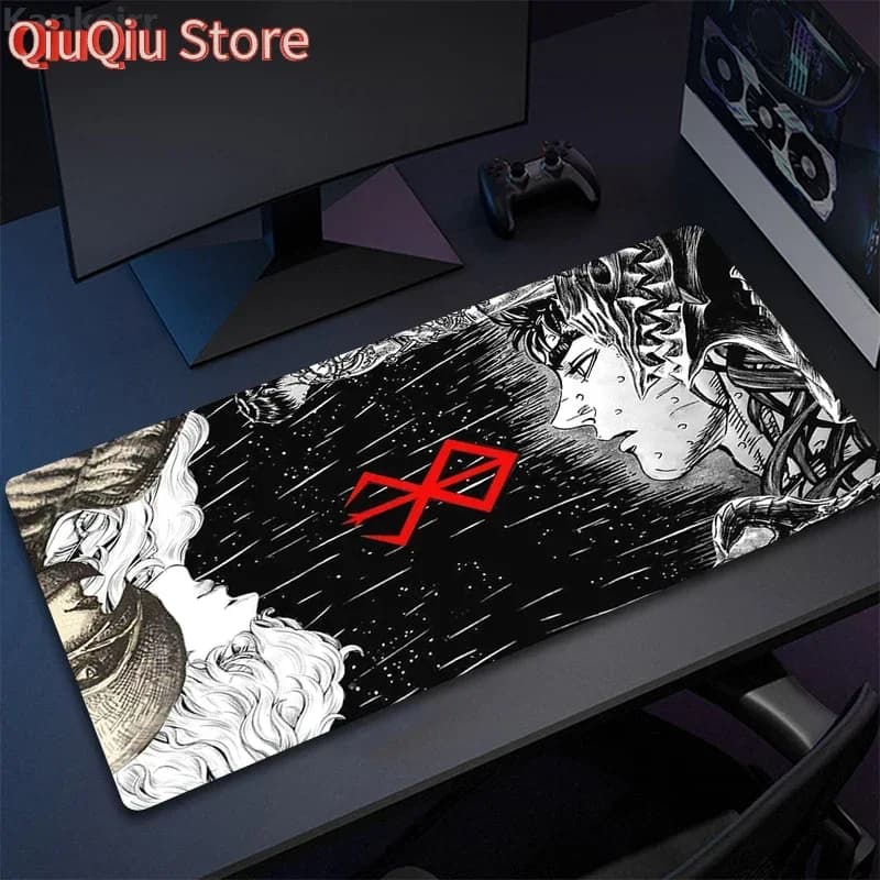 Tappetino per mouse Xxl Accessori da gioco per computer Berserk Tappetino da scrivania Tastiera per giocatori Armadietto per PC Tappetino per mouse Tappetini per ufficio Tappeti Mause di grandi dimensioni