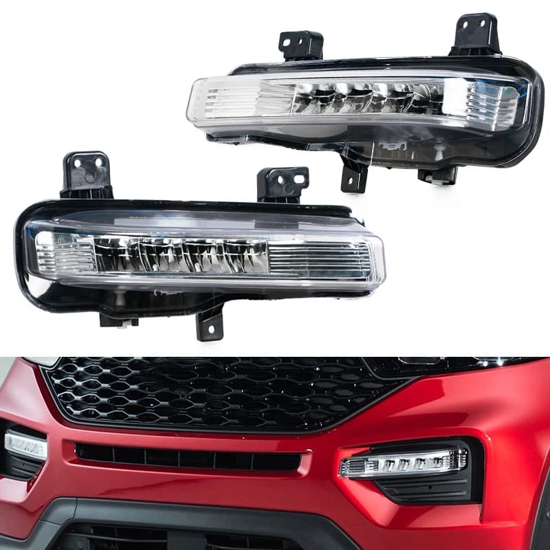 Per Ford Explorer 2020 2021 2022 LED Fendinebbia Lampade Fari DRL Guida Luci diurna Segnale Fendinebbia Accessori auto