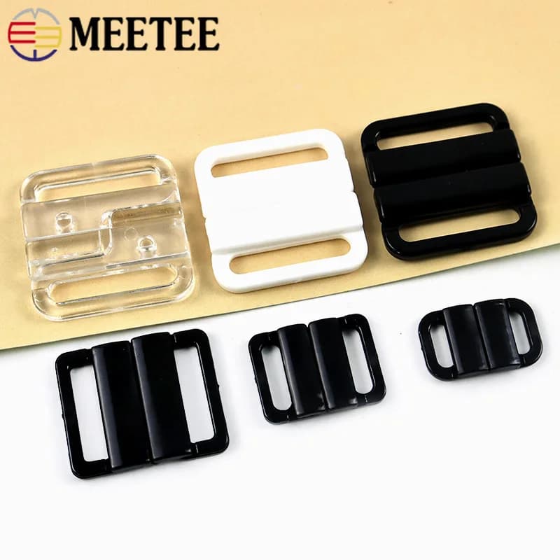 100/300 Set di Chiusure a Gancio in Plastica da 10/15/20/25mm per Regolazione Spalline Reggiseno, Cerniere per Biancheria Intima, Bottone di Chiusura per Bikini e Costumi da Bagno, Fai da Te