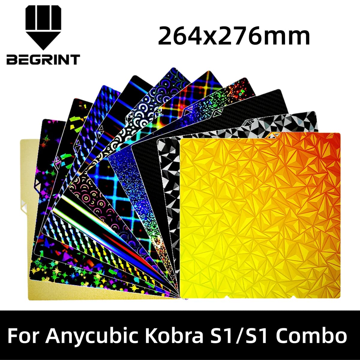 Piastra Per Anycubic Kobra S1 Piastra Pei Copriletto 264x276mm Strutturato Kobra S1 Combo Piastra di Costruzione Double Sided Peo Pet Pey Kobra S1C Letto
