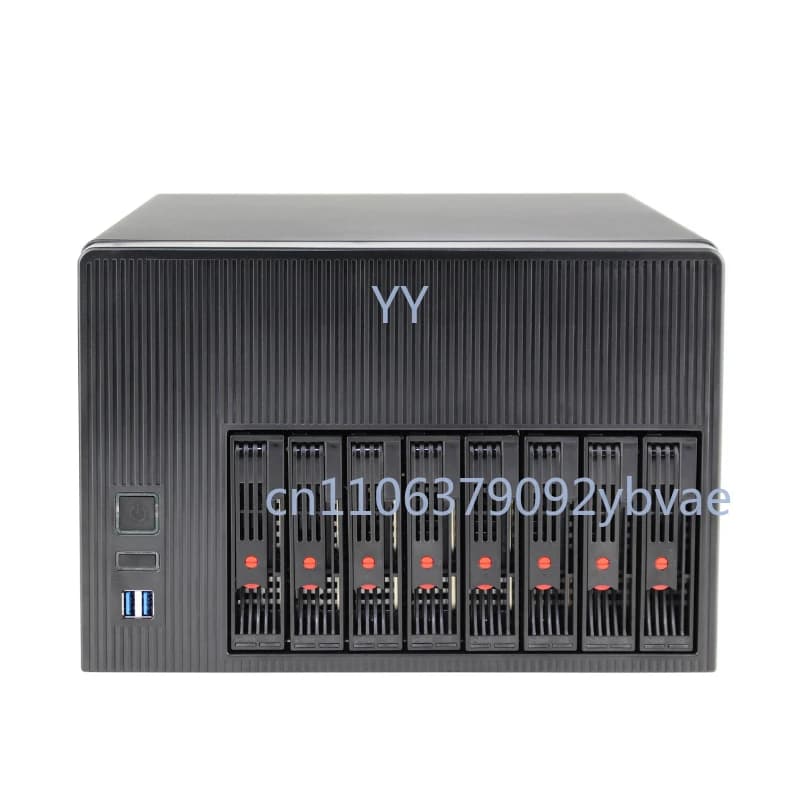 Chassis server hot-swap per ufficio e casa, custodia NAS IPFS a 8 bay, backplane SATA da 6 GB, supporto USB 3.0, compatibile con schede madri mATX